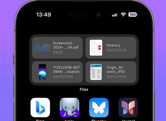 洋浦经济开发区苹果屏幕维修分享iPhone主屏幕快速访问最近的文件 